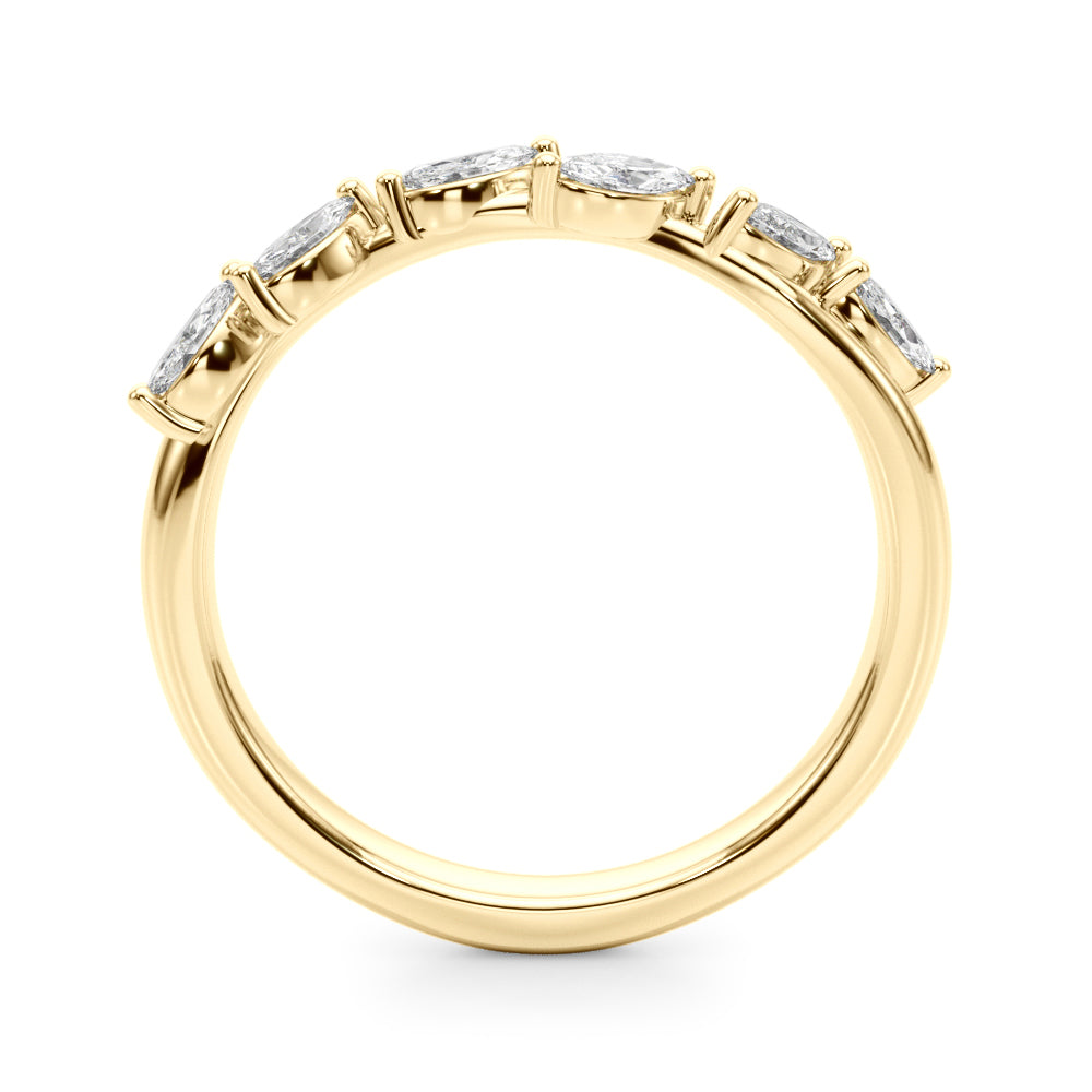 0.60 Ctw 6-Stone Marquise Cut Diamond Wedding Band
