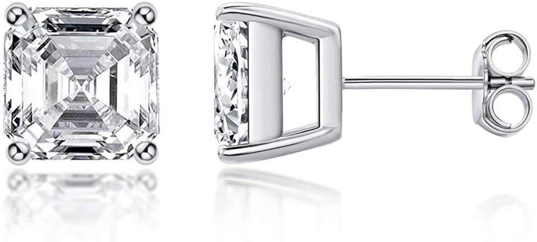 1.40 Ct. Asscher Cut Diamond Stud Earrings G,VS1