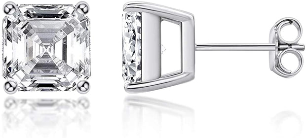 1.40 Ct. Asscher Cut Diamond Stud Earrings