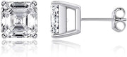Lab Grown Asscher Cut Stud Earrings