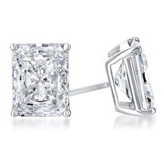 Lab Grown Radiant Cut Stud Earrings Elongated