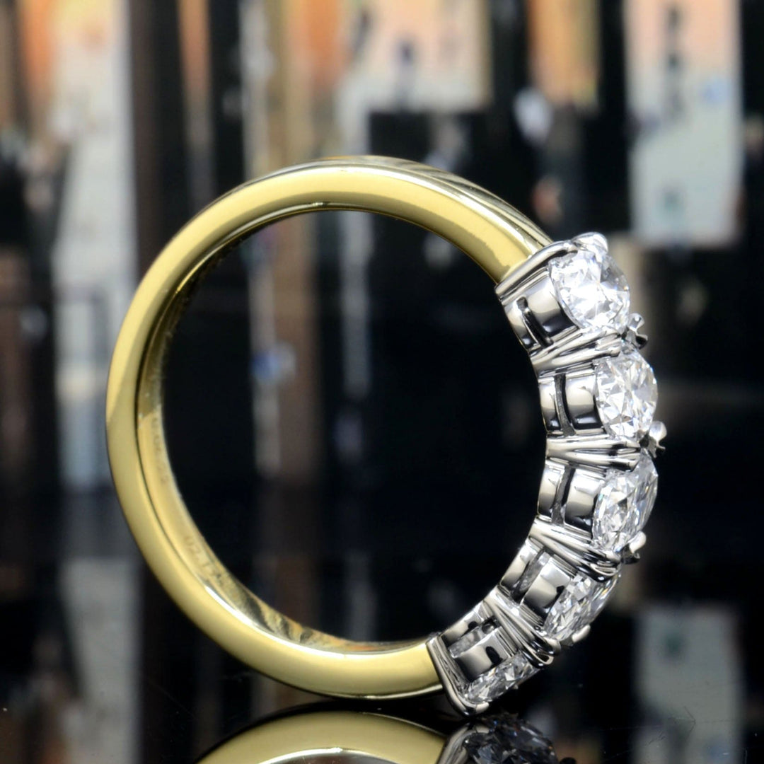1.50 Ct. 5-Stone Oval Cut Gallery Style Diamond Ring ALL GIA Certified