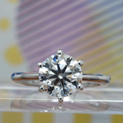 Solitaire Engagement Ring Set Front View