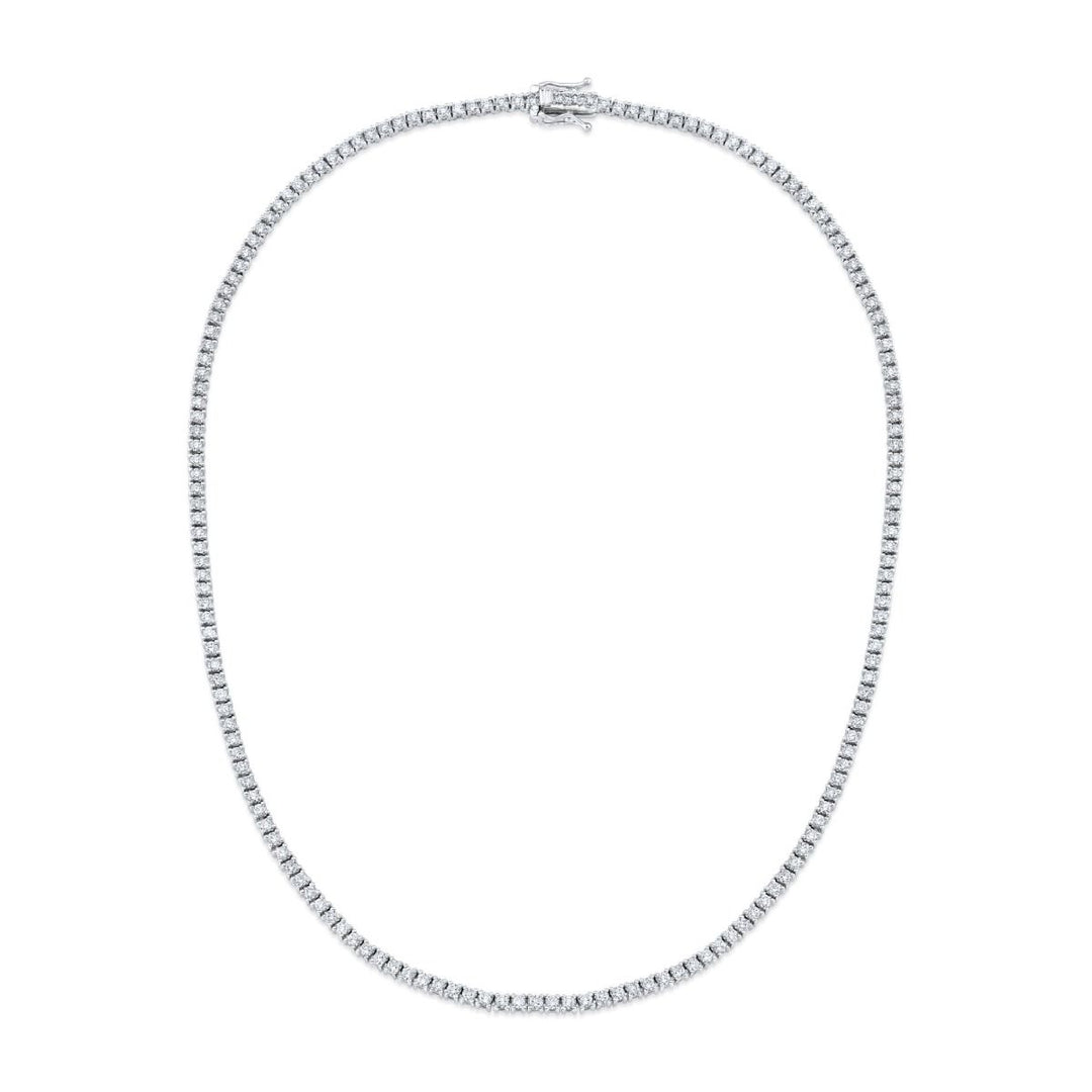 Classic Round Cut Diamond Tennis Necklace (5 Ctw.)