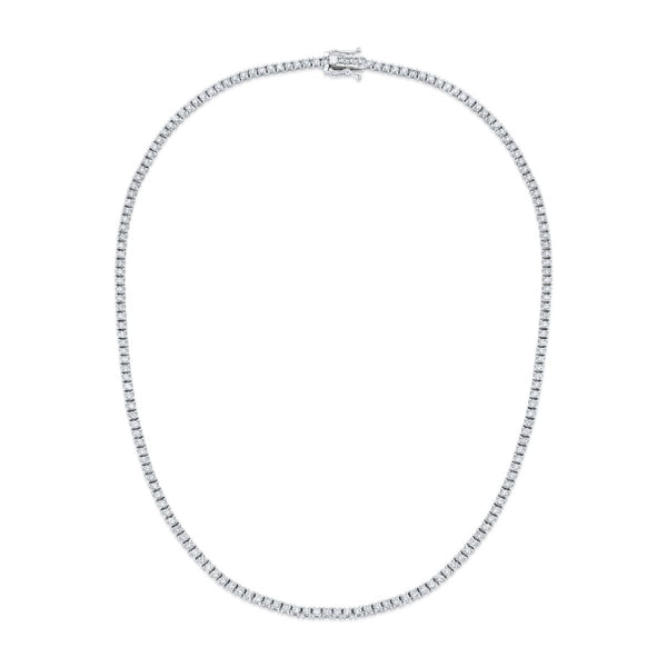 Classic Round Cut Diamond Tennis Necklace (5 Ctw.)