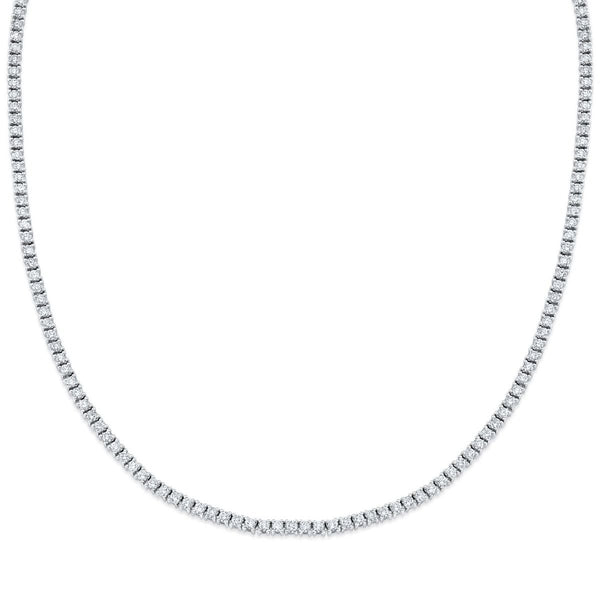 Classic Round Cut Diamond Tennis Necklace (5 Ctw.)