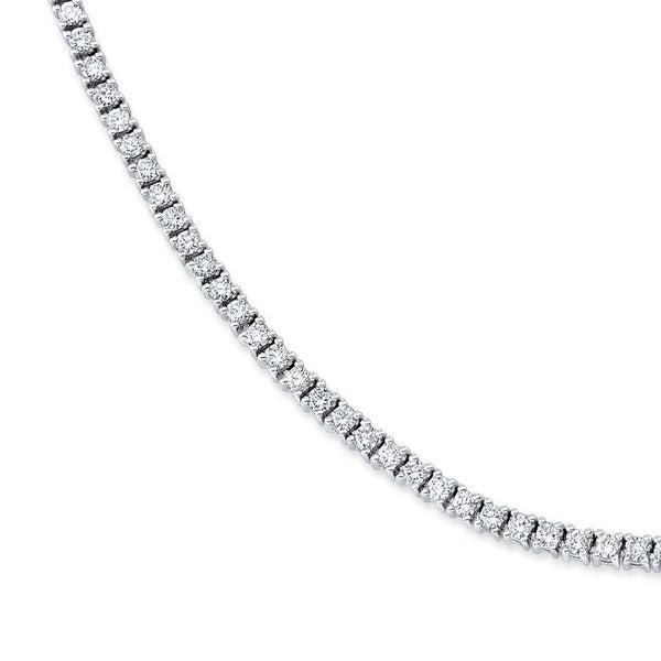 Classic Round Cut Diamond Tennis Necklace (5 Ctw.)