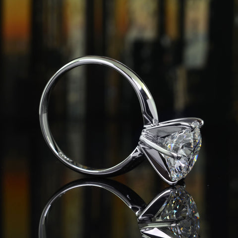 Solitaire Engagement Ring Set Side View