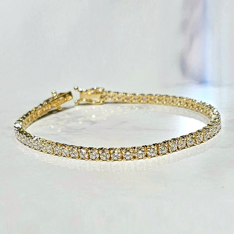5 Carats Tennis Bracelet Natural Diamonds G Color VS2-SI1 Clarity