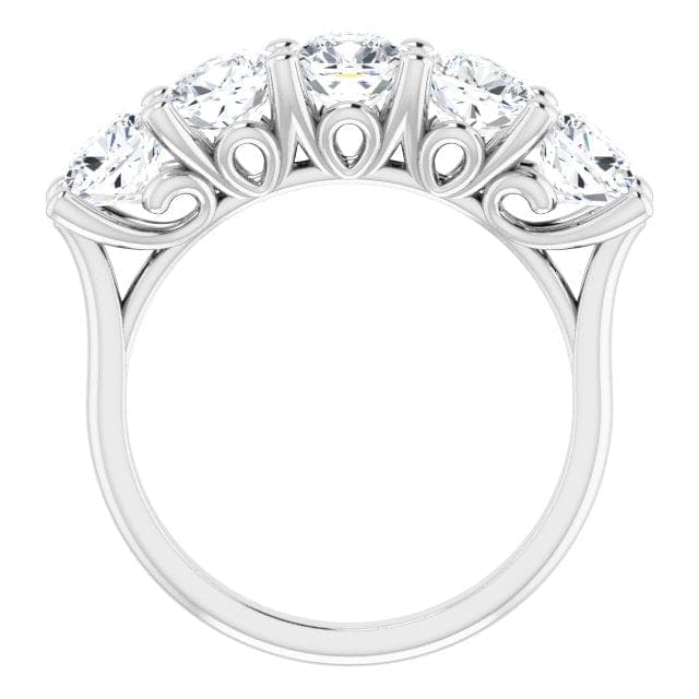 Cushion Cut Lab Grown Diamond 5 Stone Ring