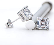 1.40 Ct. Asscher Cut Diamond Stud Earrings