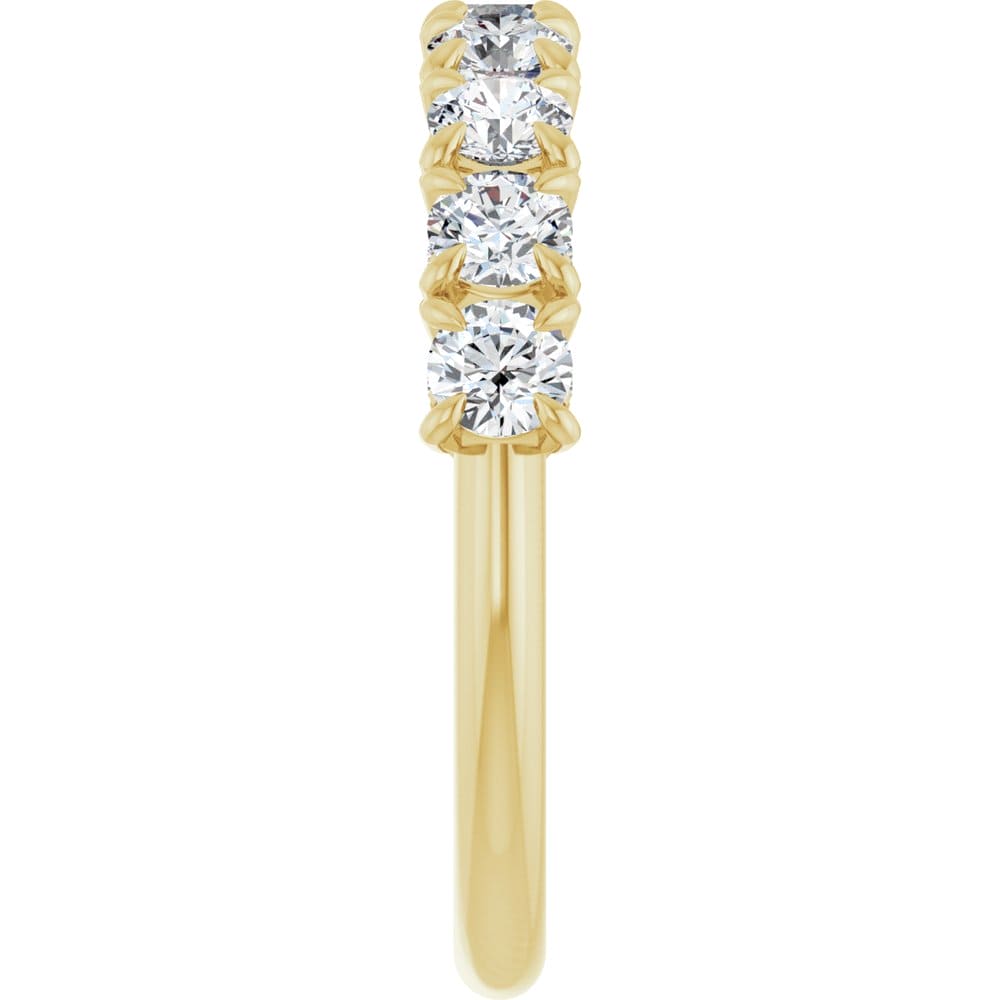Half Eternity Band Lab Grown Diamonds & Pave Sides