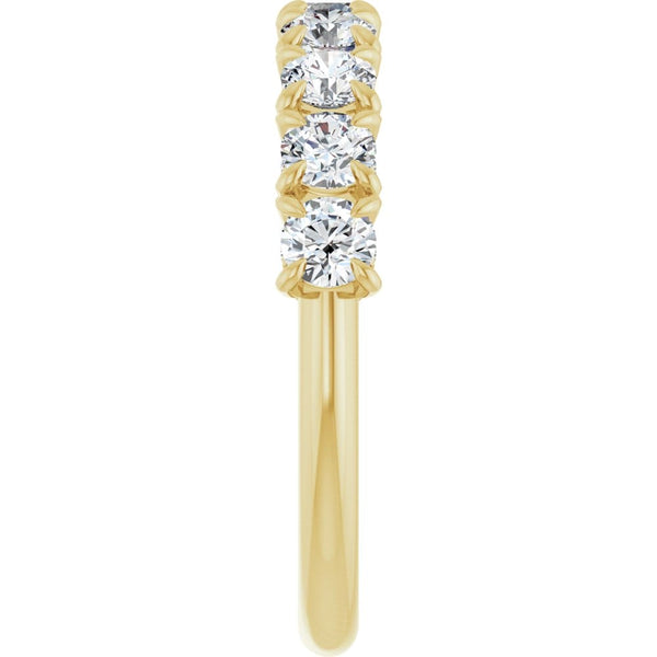 Half Eternity Band Lab Grown Diamonds & Pave Sides