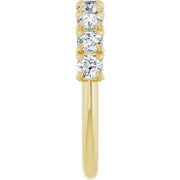 Half Eternity Band Lab Grown Diamonds & Pave Sides