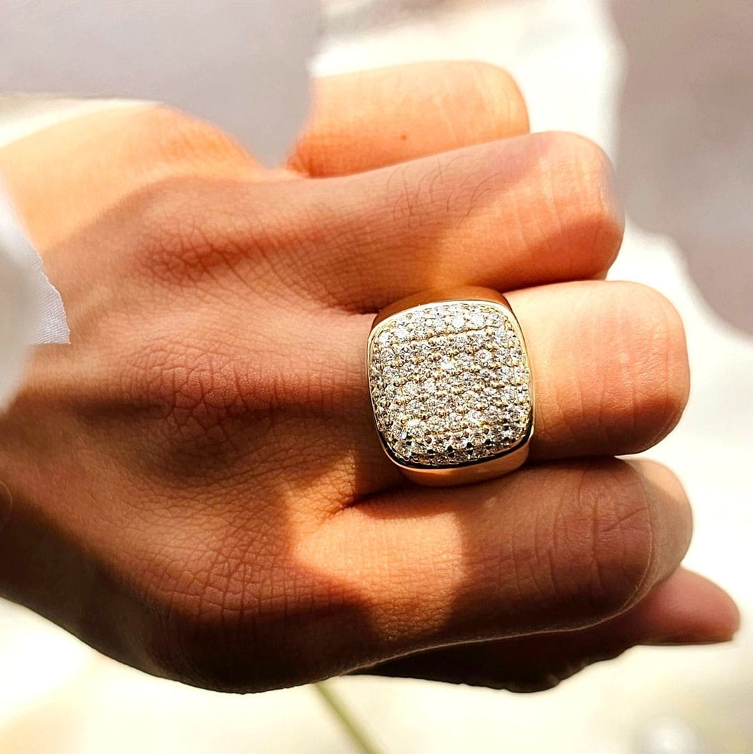 Men's Cluster Diamond Ring (2 Ctw.) 19mm Width