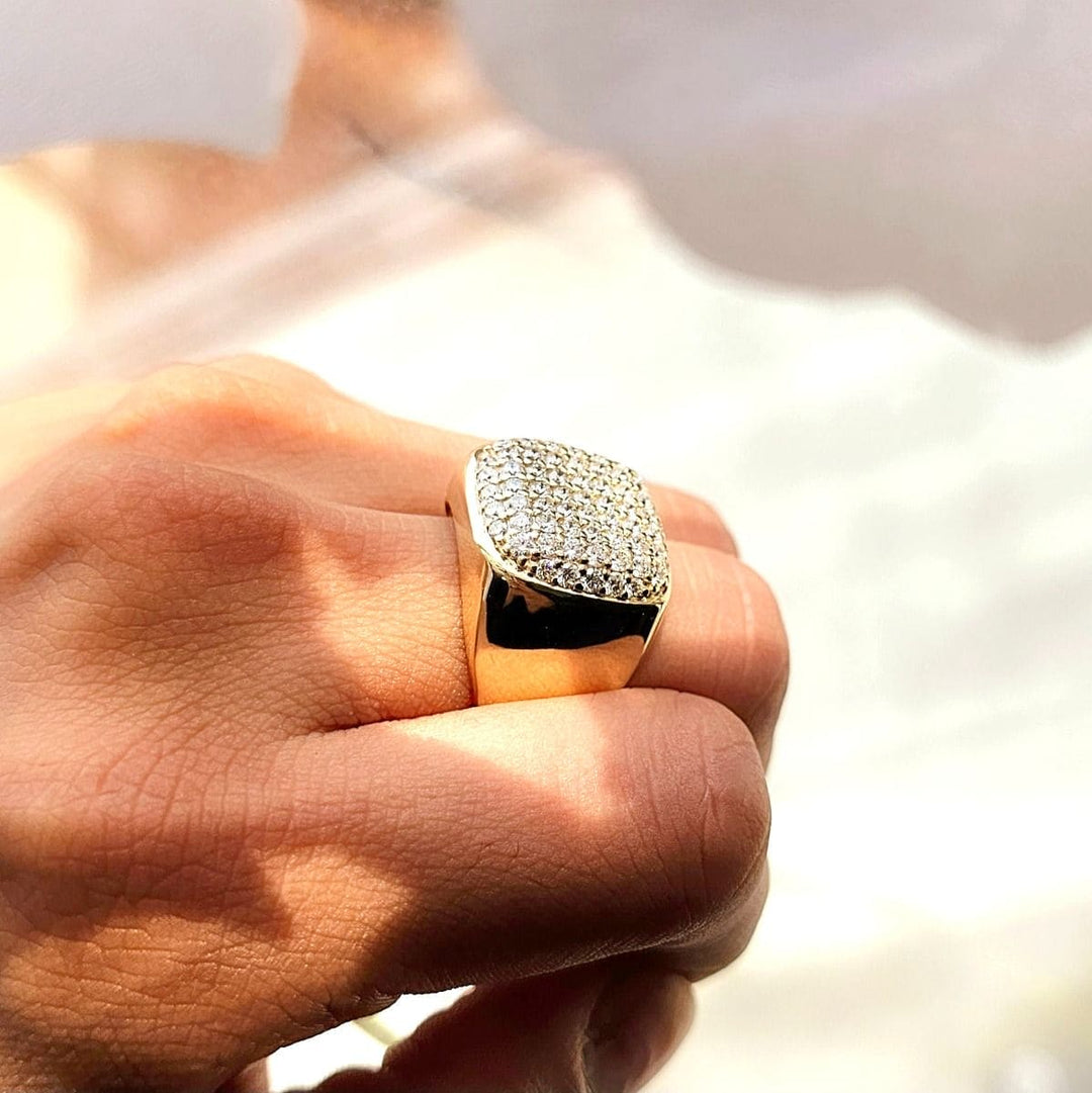 Men's Cluster Diamond Ring (2 Ctw.) 19mm Width