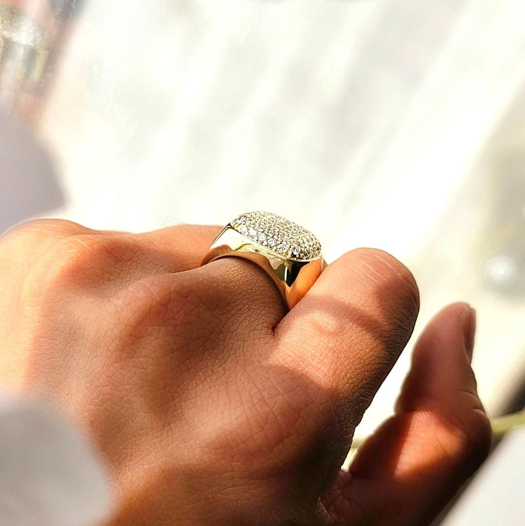 Men's Cluster Diamond Ring (2 Ctw.) 19mm Width