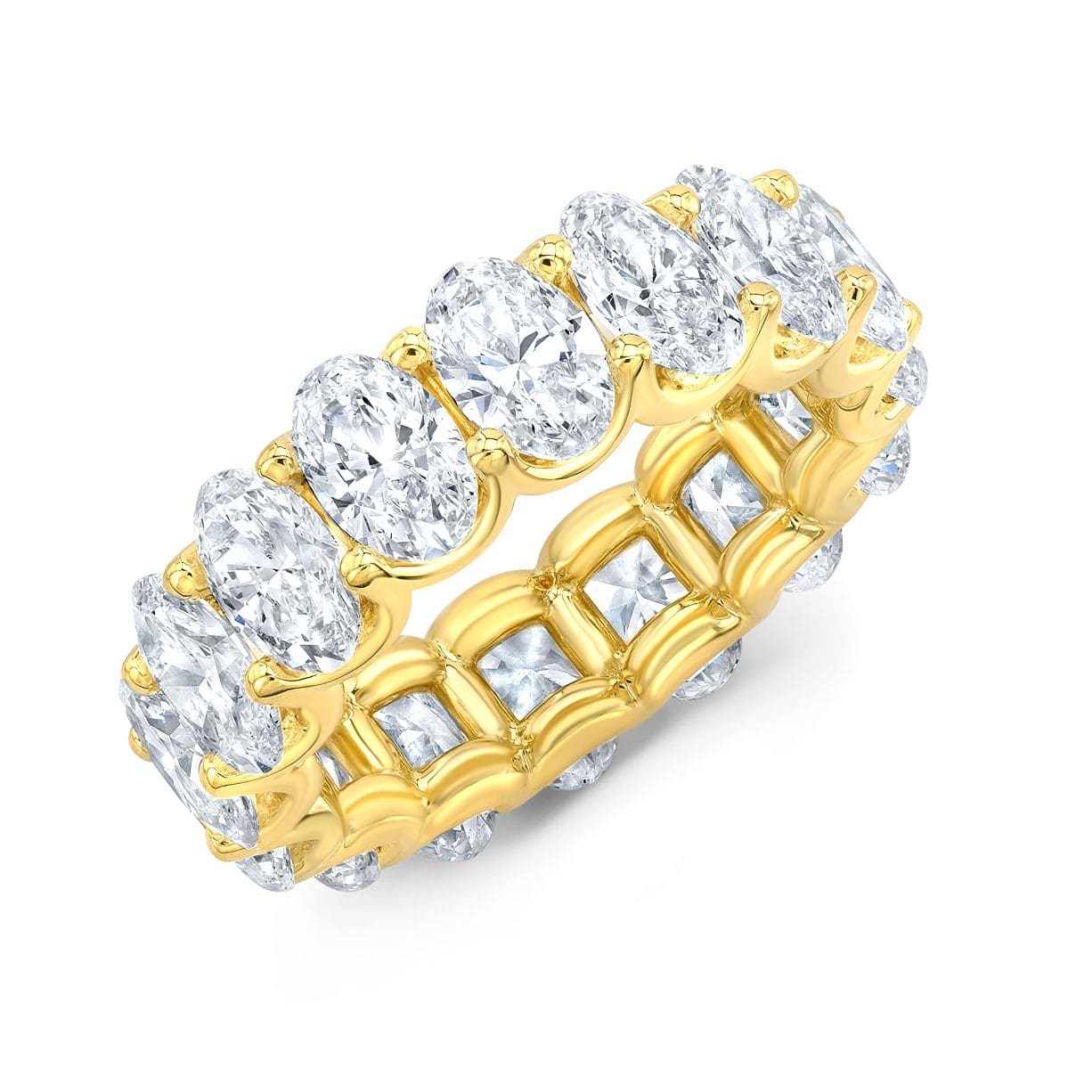 Lab grown oval eternity band