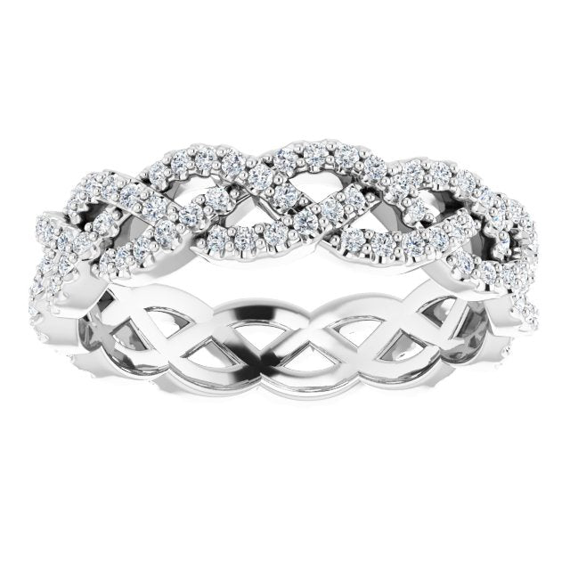 Braided diamond eternity band (0