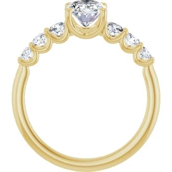 2.90 Ctw. Oval Diamond U-Set Engagement Ring J Color VS2 GIA Certified