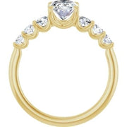 2.60 Ctw. Oval Diamond U-Set Engagement Ring E Color SI1 GIA Certified
