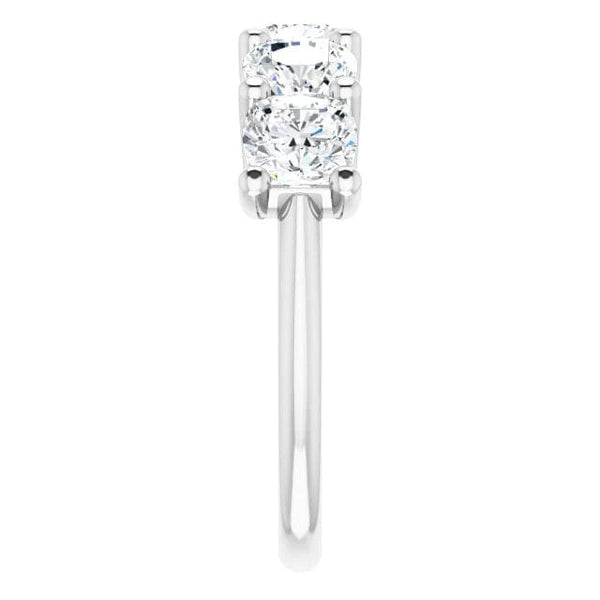 Lab Grown Diamond Cushion Cut 5-Stone Ring F, VS1 IGI Certified
