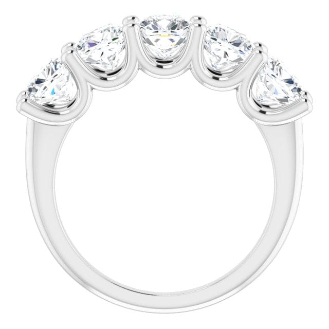 Lab Grown Diamond Cushion Cut 5-Stone Ring F, VS1 IGI Certified