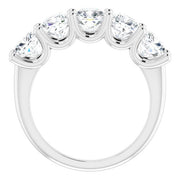 Lab Grown Diamond Cushion Cut 5-Stone Ring F, VS1 IGI Certified