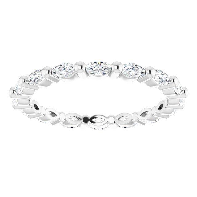 Marquise cut diamond eternity ring east west f g,vs (0