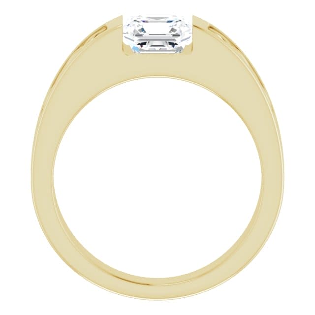 Celtic Asscher Cut Men's Engagement Ring 1 Ct. G Color VVS2 GIA Certified