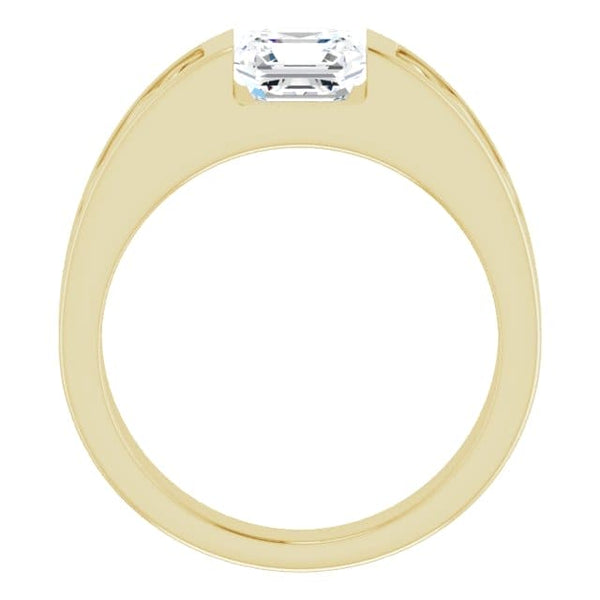 Celtic Asscher Cut Men's Engagement Ring 1 Ct. G Color VVS2 GIA Certified