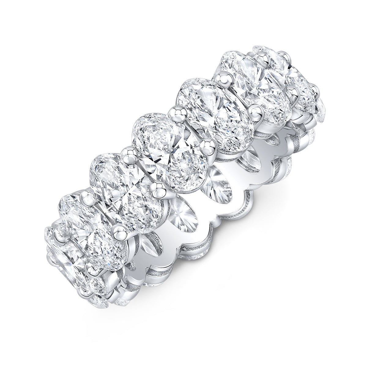 8 carats oval eternity band