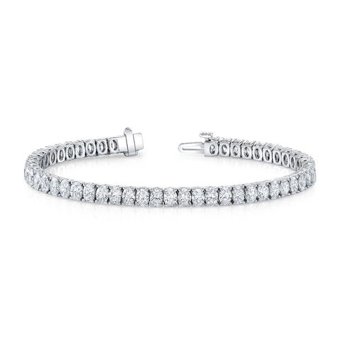 8.00 Carat Oval Cut Tennis Bracelet Natural Earth Mined