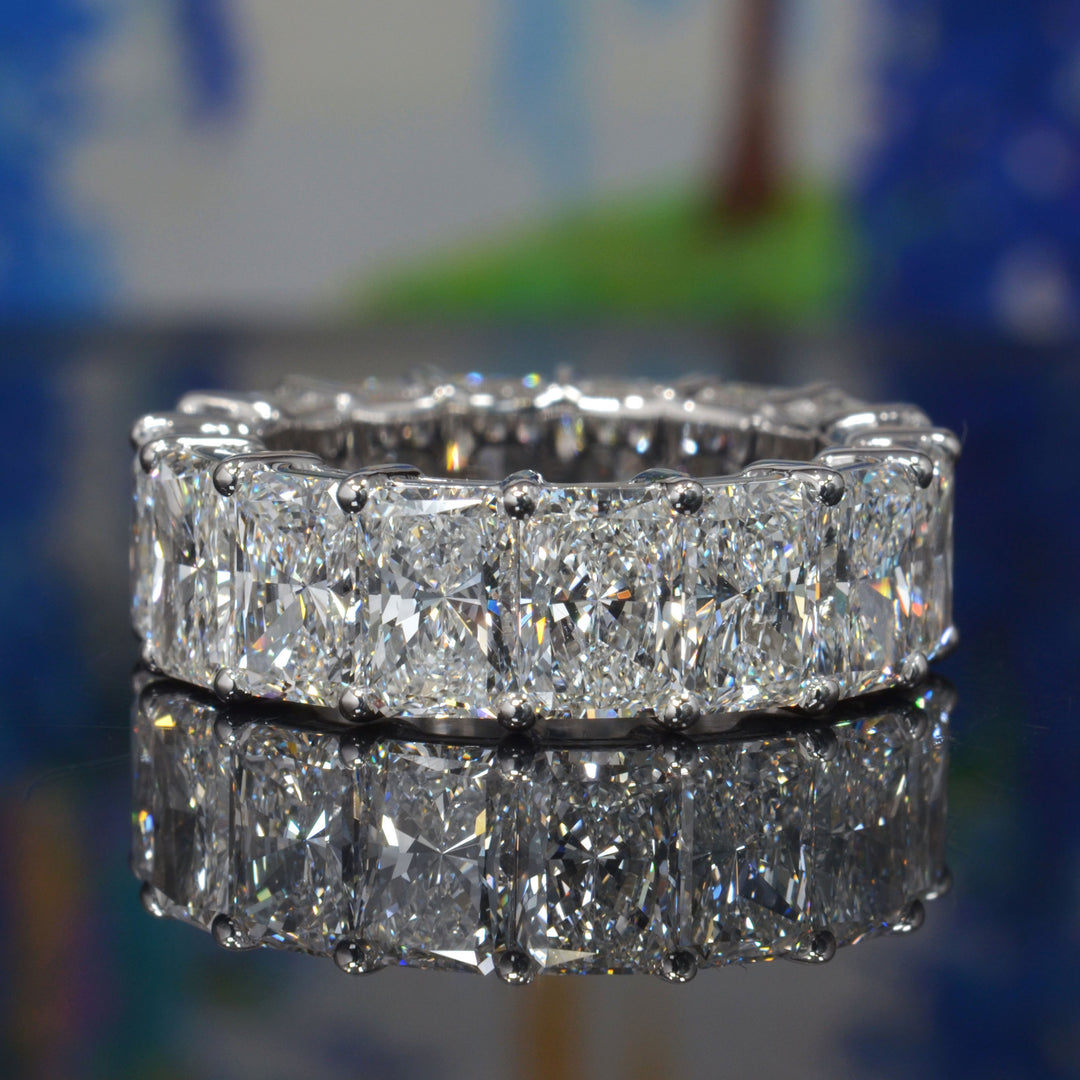 Radiant Cut Eternity Band Lab Grown