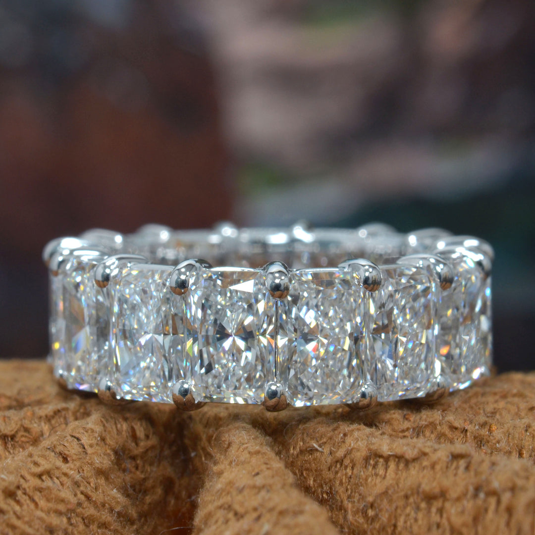 Radiant Cut Eternity Band Lab Grown
