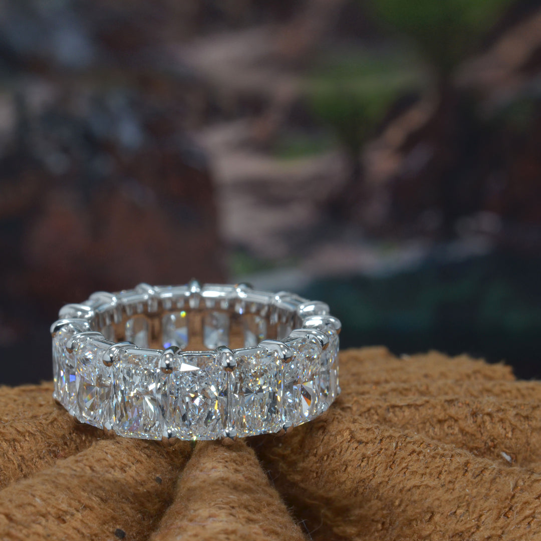 Radiant Cut Eternity Band Lab Grown