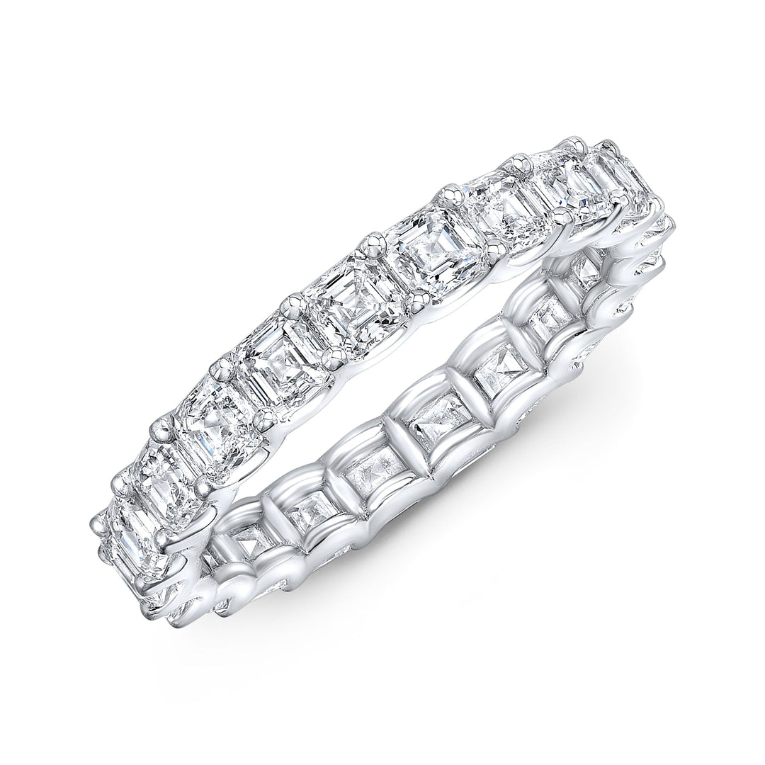 Lab Grown Eternity Band Asscher Cut (Square Emerald)