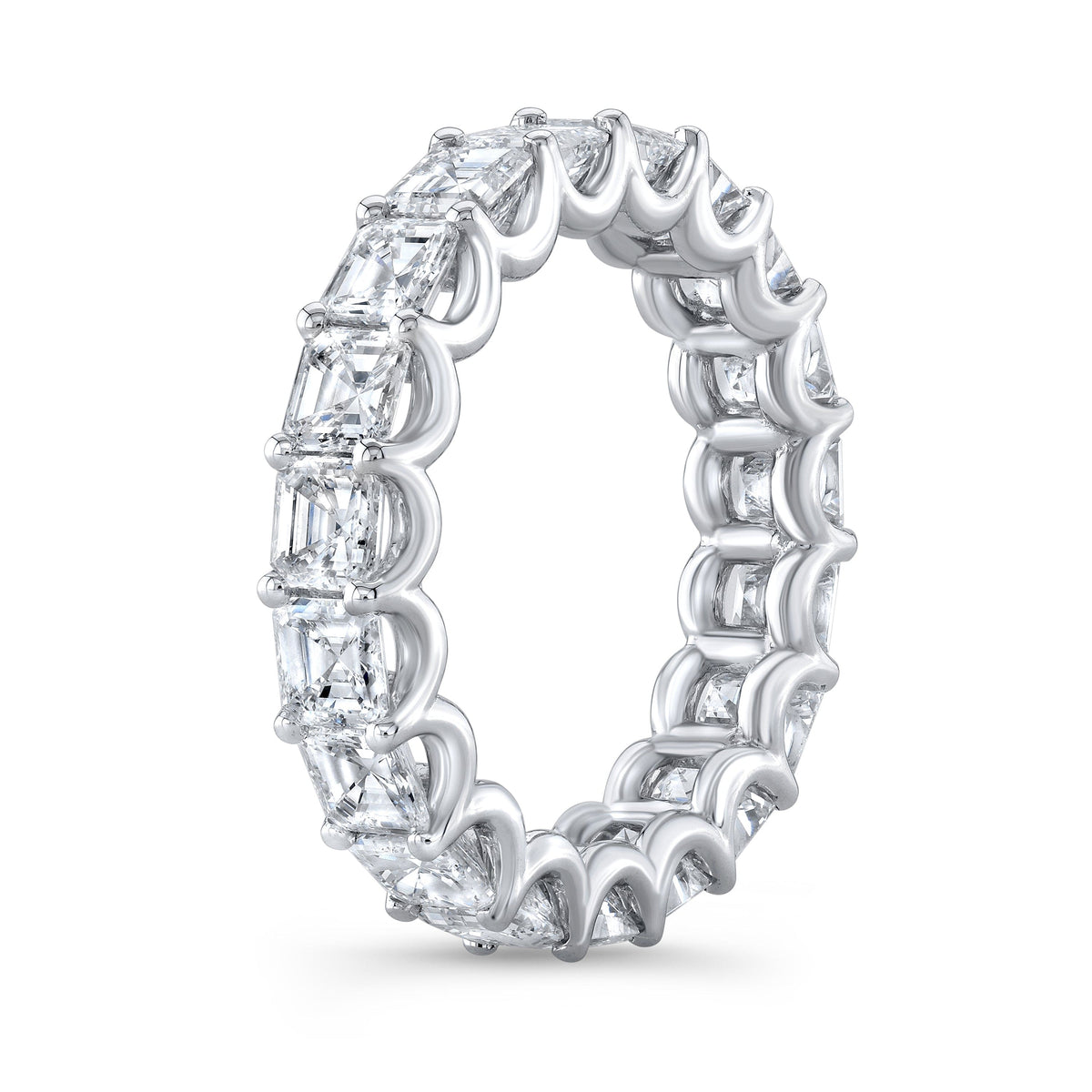3 carat u setting asscher cut eternity band f g color vs1 clarity