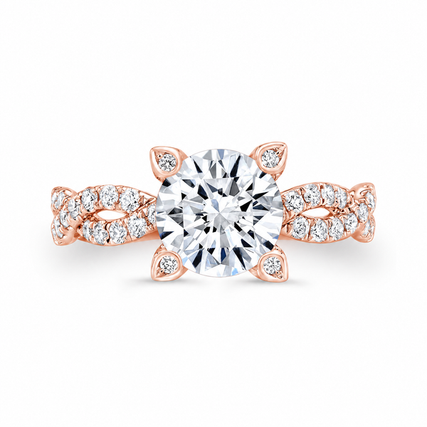 Infinity Twist with Pave Prongs