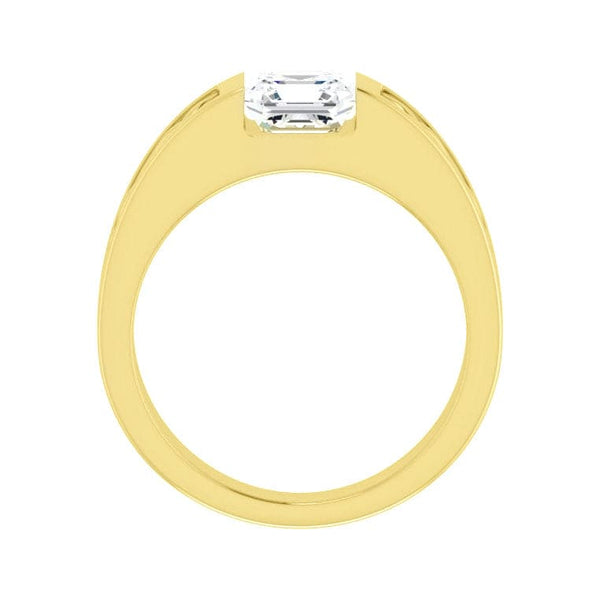 Celtic Princess Cut Men's Engagement Ring 1 Ct. G Color VVS2 GIA Certified