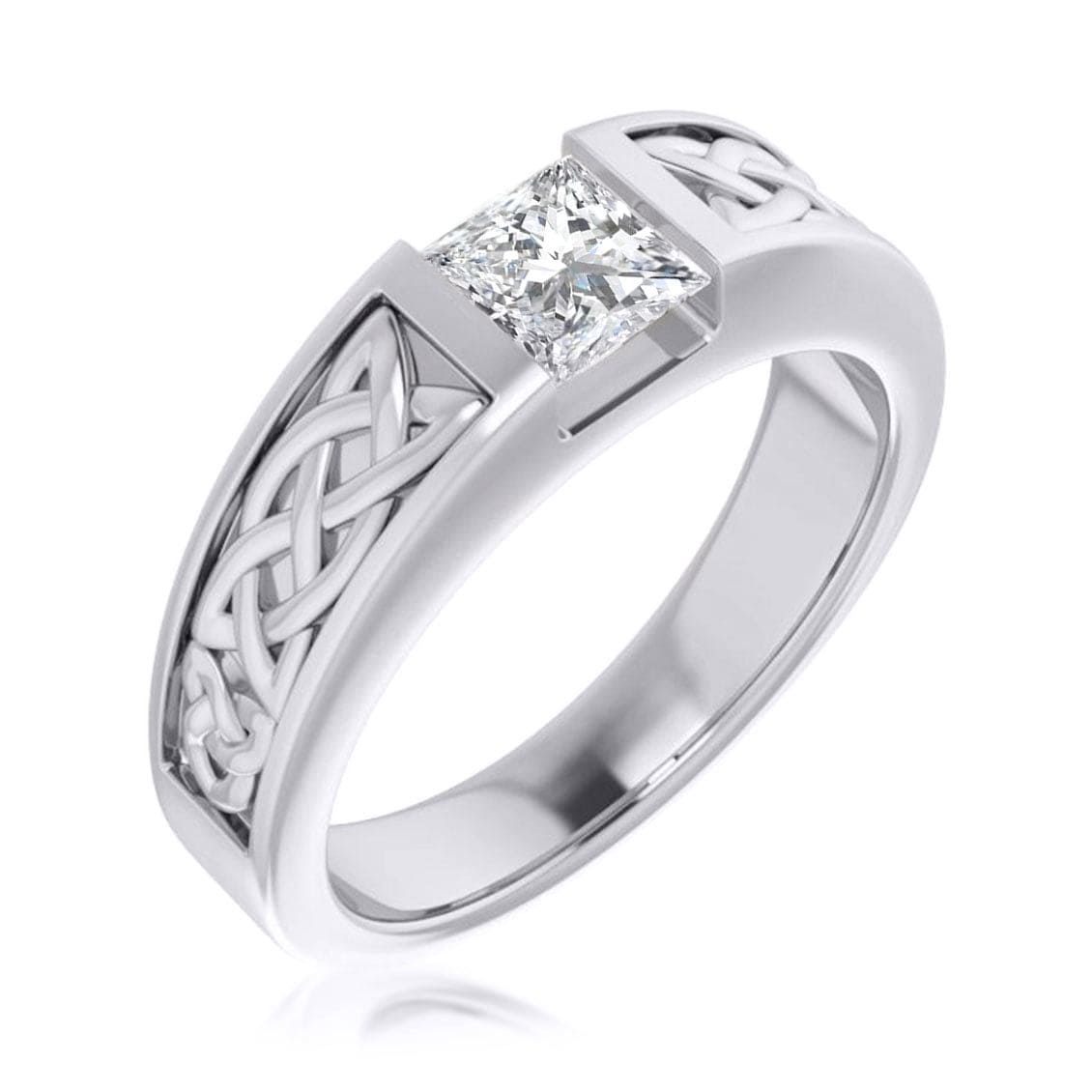 Celticmensbandprincesscuttopviewwhite