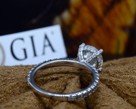 2.00 Ct. Hidden Halo Engagement Ring H Color VS2 GIA Certified