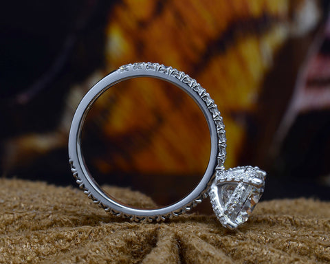 2.00 Ct. Hidden Halo Engagement Ring H Color VS2 GIA Certified
