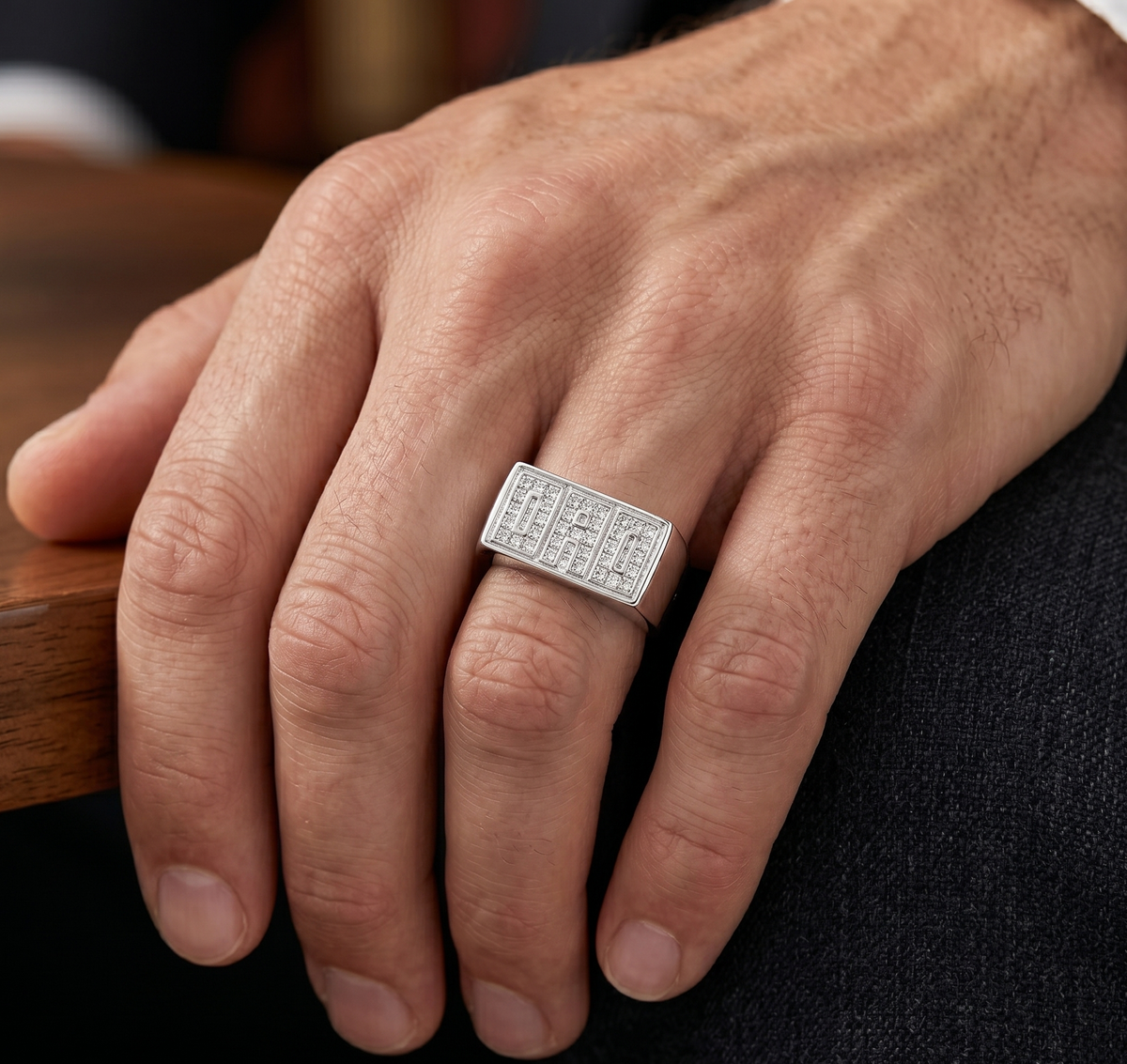 1 carat men's diamond ring dad