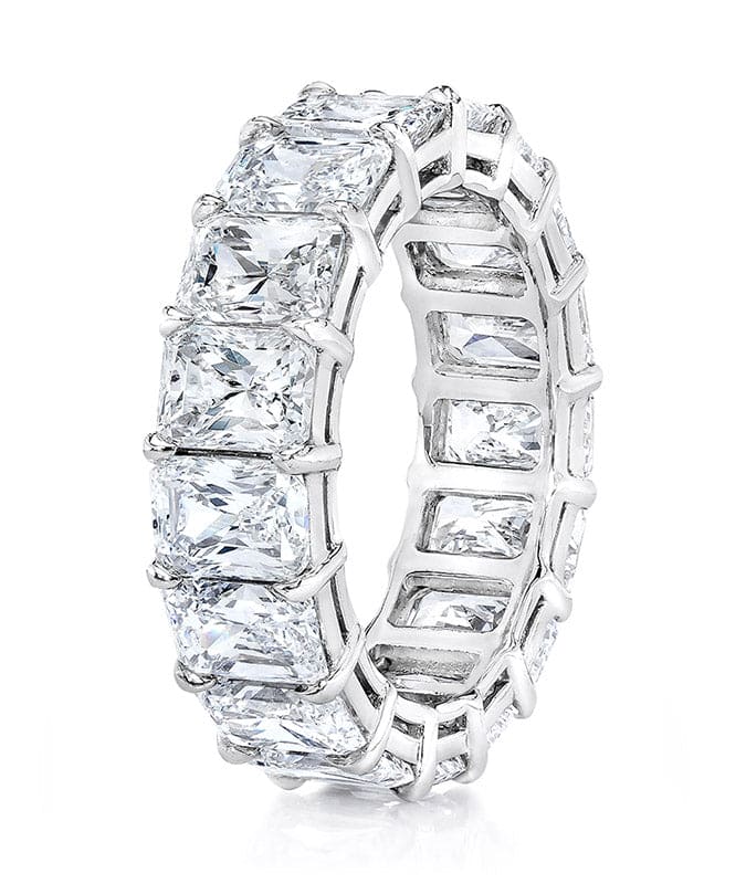 Radiant Cut Eternity Band Lab Grown
