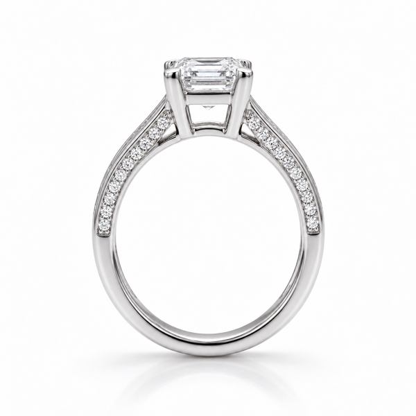 Invisible Set Baguette & Princess with Side Pave'
