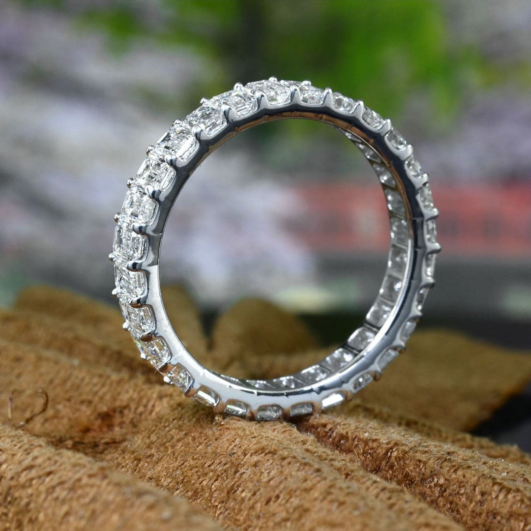 Low Profile Emerald Cut Eternity Band F-G Color VS1 (2.50 Ctw)