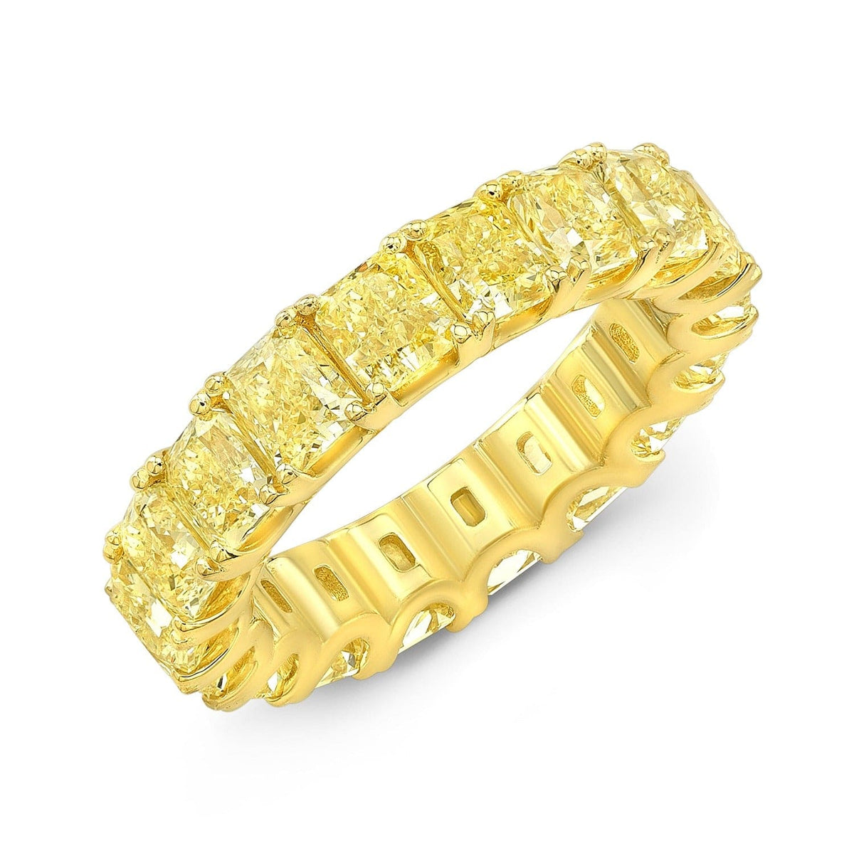 Yellow radiant eternity band