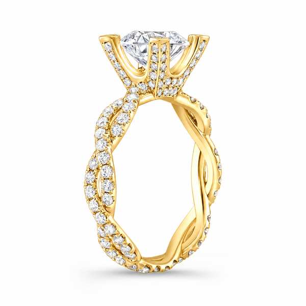 Infinity Twist with Pave Prongs