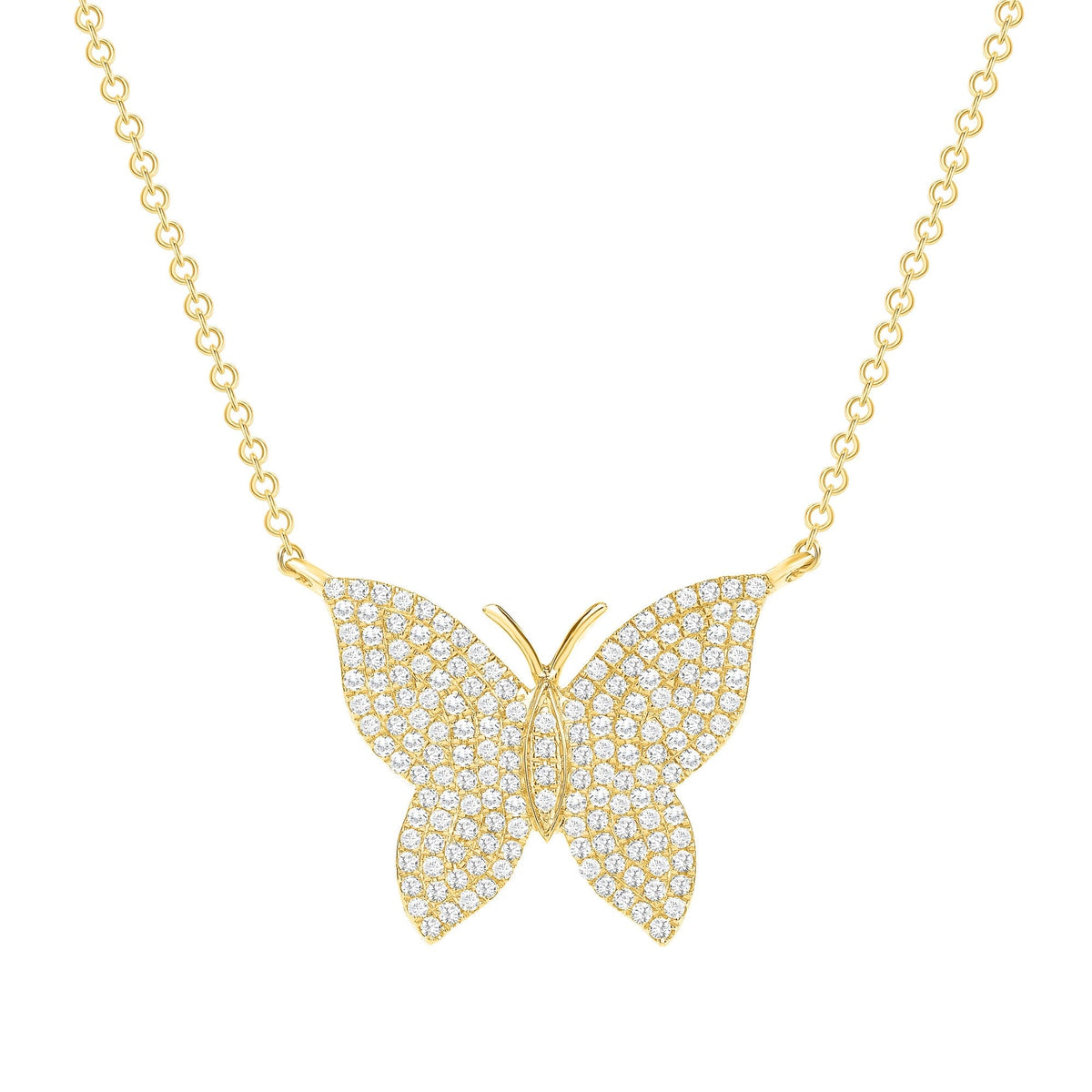 Butterfly diamond necklace